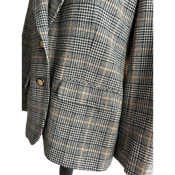 Vintage Pendleton Blazer Womens 10‎ Petite Houndstooth Plaid Wool Coat USA - Picture 9 of 15